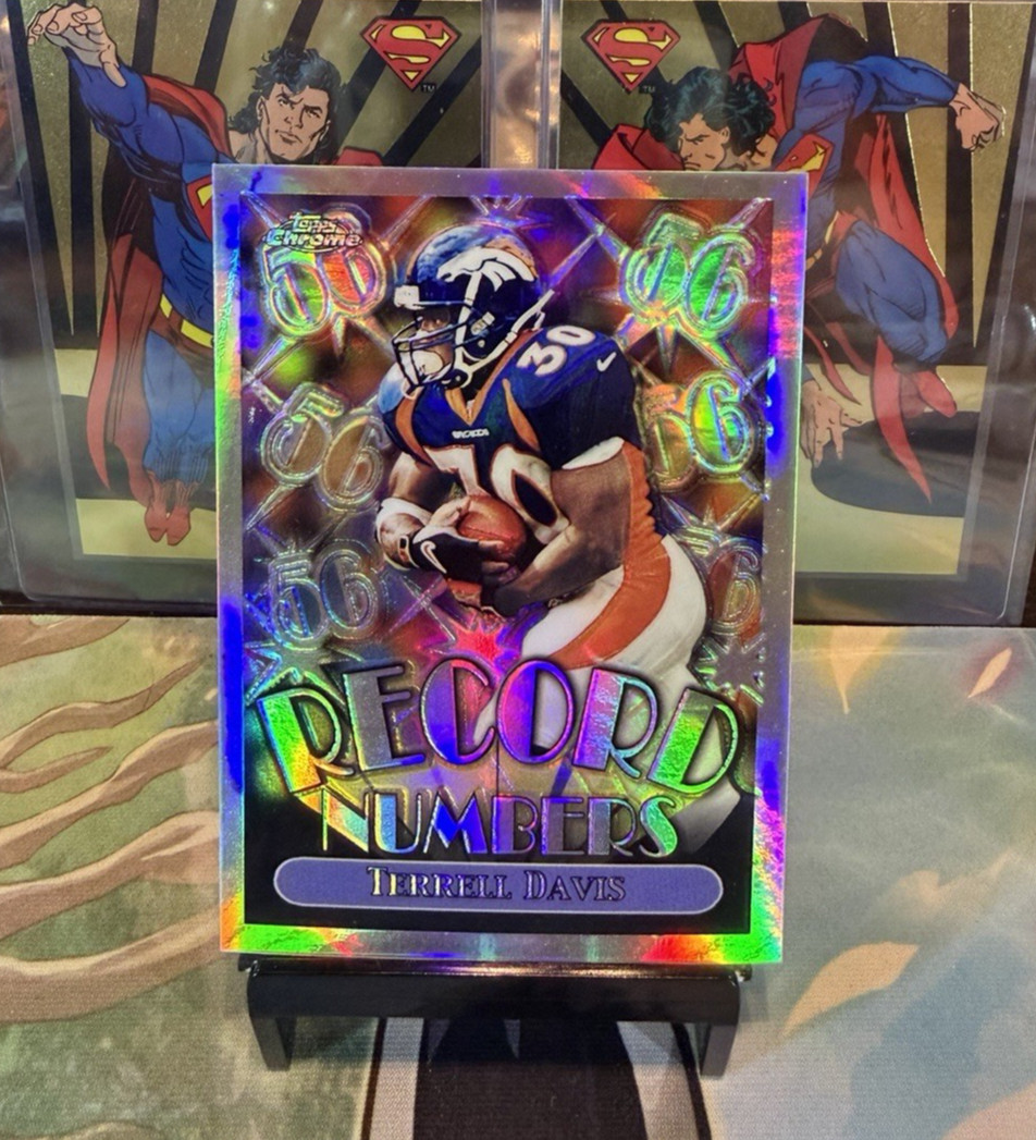 1999 Terrell Davis Topps Chrome Refractor Record Numbers Card #RN2 Broncos 35A
