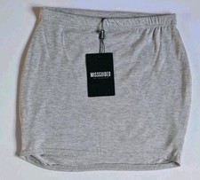 MISSGUIDED Soft & Stretch Mini Pencil Summer Skirt. Grey. S/M. New & Shop Soiled