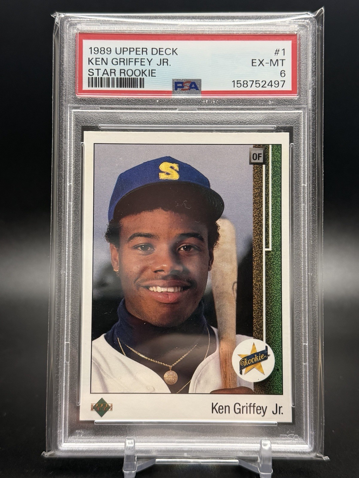 1989 Upper Deck #1 Ken Griffey Jr RC PSA 6 EX-MT
