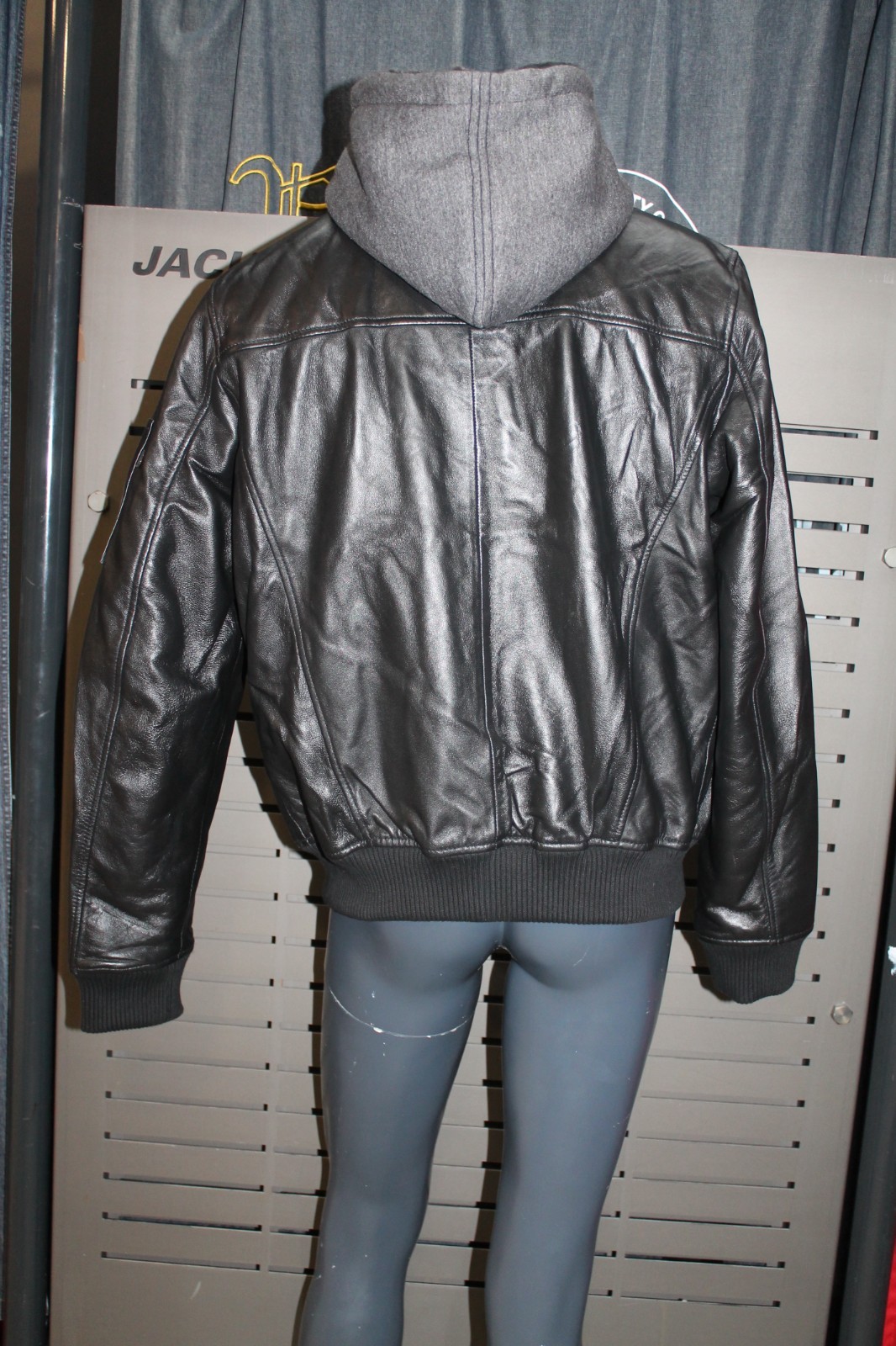 Alpha Industries MA-1 D-TEC Leather Jacket 193129/03 Black Size M image 6
