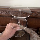 Vintage Glass Cloche w/ Wood Base & 3 Tiered Acrylic Stand 11”X 6.5” — photo 3