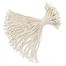 7.7 500 Pcs Cotton Hang Tag String Fasteners for Gifts Luggage Label Attachm
