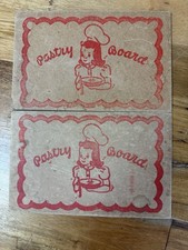 2 Antique Pastry Boards Child  s Toys 5 1/2x 9  
