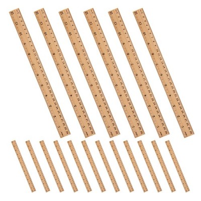 20 Pcs Centimeter Metric Ruler for Students Multi-function Straight
