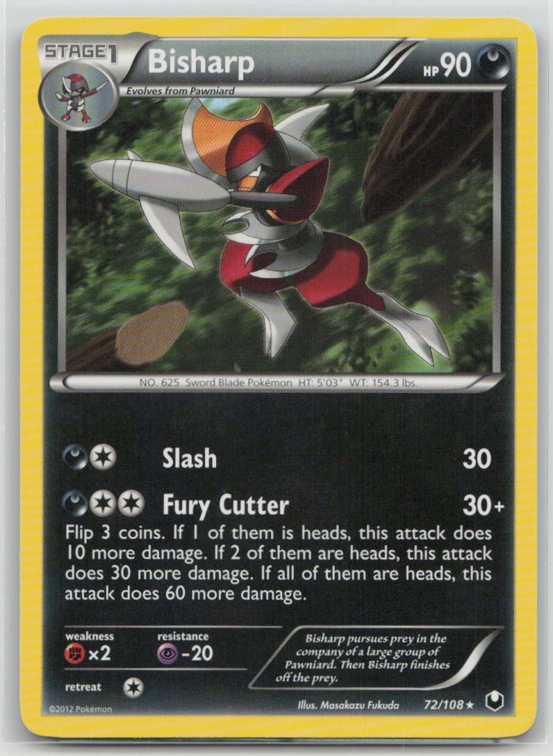 Bisharp 72/108 Rare Dark Explorers Pokemon Lightly Played