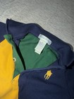 Ralph Lauren Colorblock Cotton Collared Coverall One-Piece Navy Green Yellow 3M — photo 3