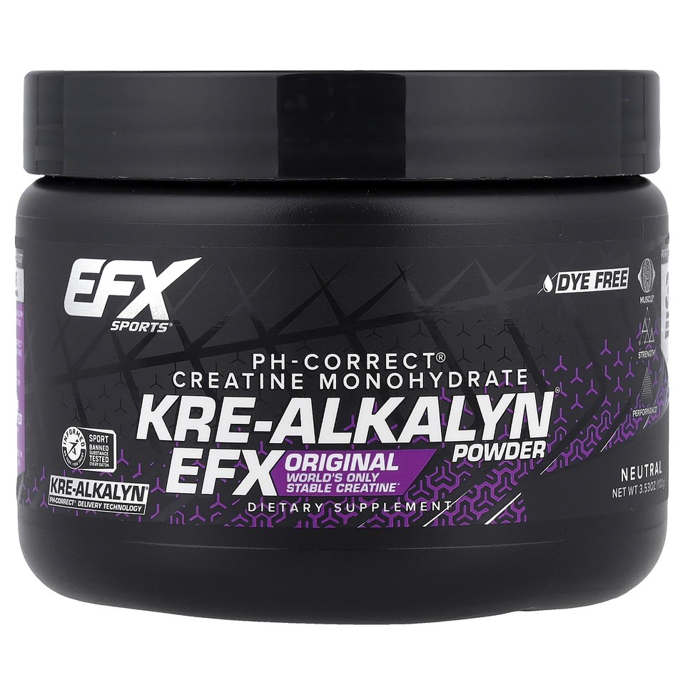 EFX Sports Kre-Alkalyn Powder Pre  Post-Workout  100 g Informed Choice