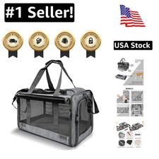 Luxury Soft-Sided Cat Carrier for Large Cats Small Dogs - Travel Comfort