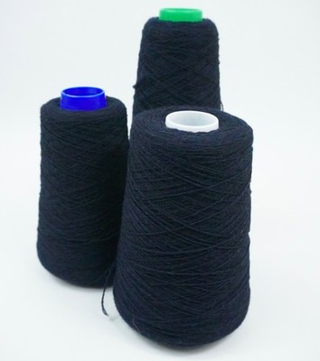 Todd & Duncan Lamaine Geelong Lammwolle Strickgarn - SCHWARZ/NERO MELIERT
