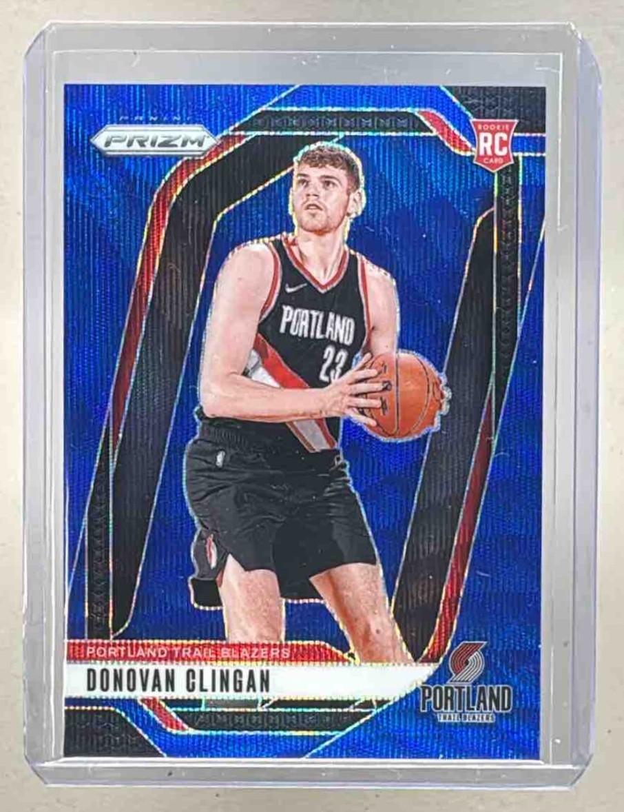 Donovan Clingan 2024 Panini Prizm #221 Blue Wave Rookie RC /125