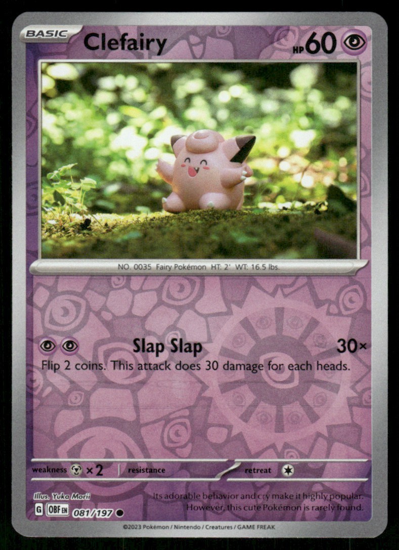 2023 Scarlet & Violet Series - Obsidian Flames Clefairy Common #81