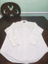 Ralph Lauren Men's Shirt 16-33 Long sleeve Button-down White Pre-owned
