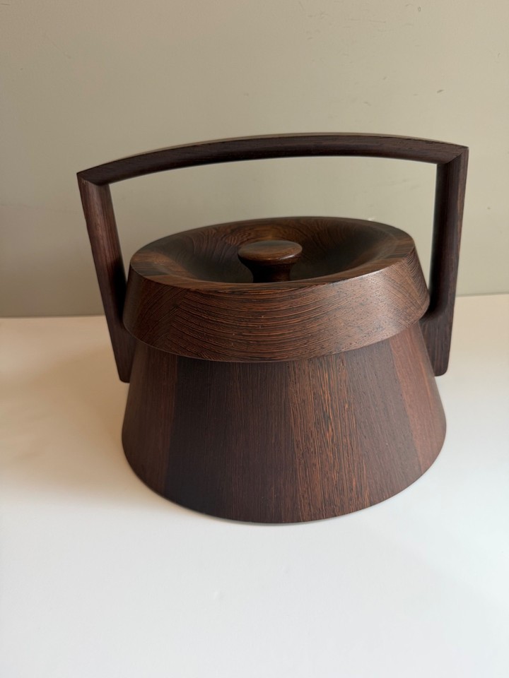 Mid-Century Modern Jens Quistgaard Danish  Ice Bucket by Wenge "Rare Woods" RARE