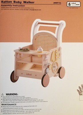Robud Rattan Baby Walker New, Never Assembled