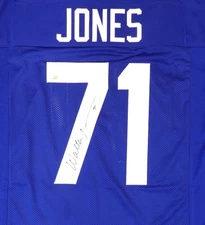 Seattle Seahawks Walter Jones Autographed Signed Blue Jersey MCS Holo