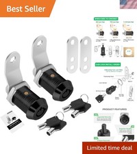 Enhanced Security 7/8 Cabinet Locks - 2-Pack Keyed Alike for RV, Camper More