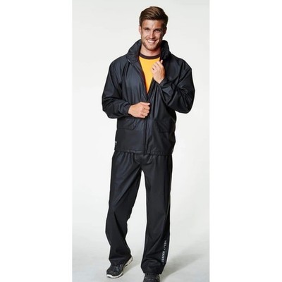 Helly Hansen Mens Voss Rain Jacket Navy Blue Waterproof Hooded Size XL