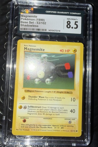 Magnemite (Shadowless) graded CGC 8.5 for sale on eBay