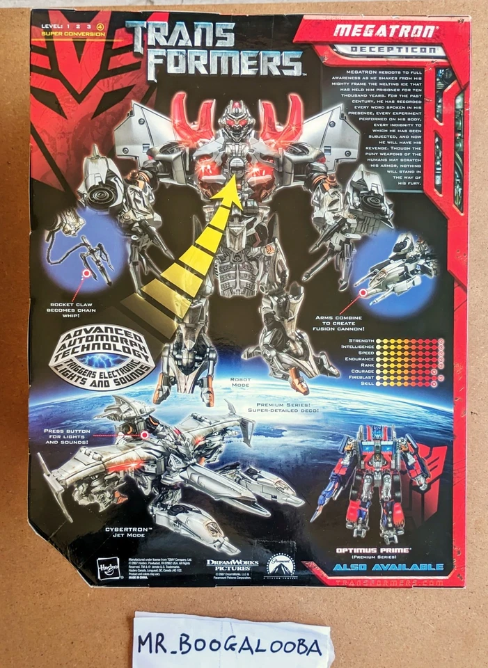 Transformers 2007 Movie Premium Series Megatron Leader Class MISB - Imagen 4 de 4
