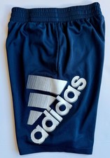 Adidas Athletic Gym Shorts Blue White Youth Size Medium 10-12