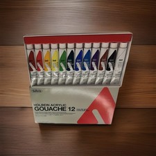 Holbein Acrylic Gouache 12-Color Set (D981) – Brand New