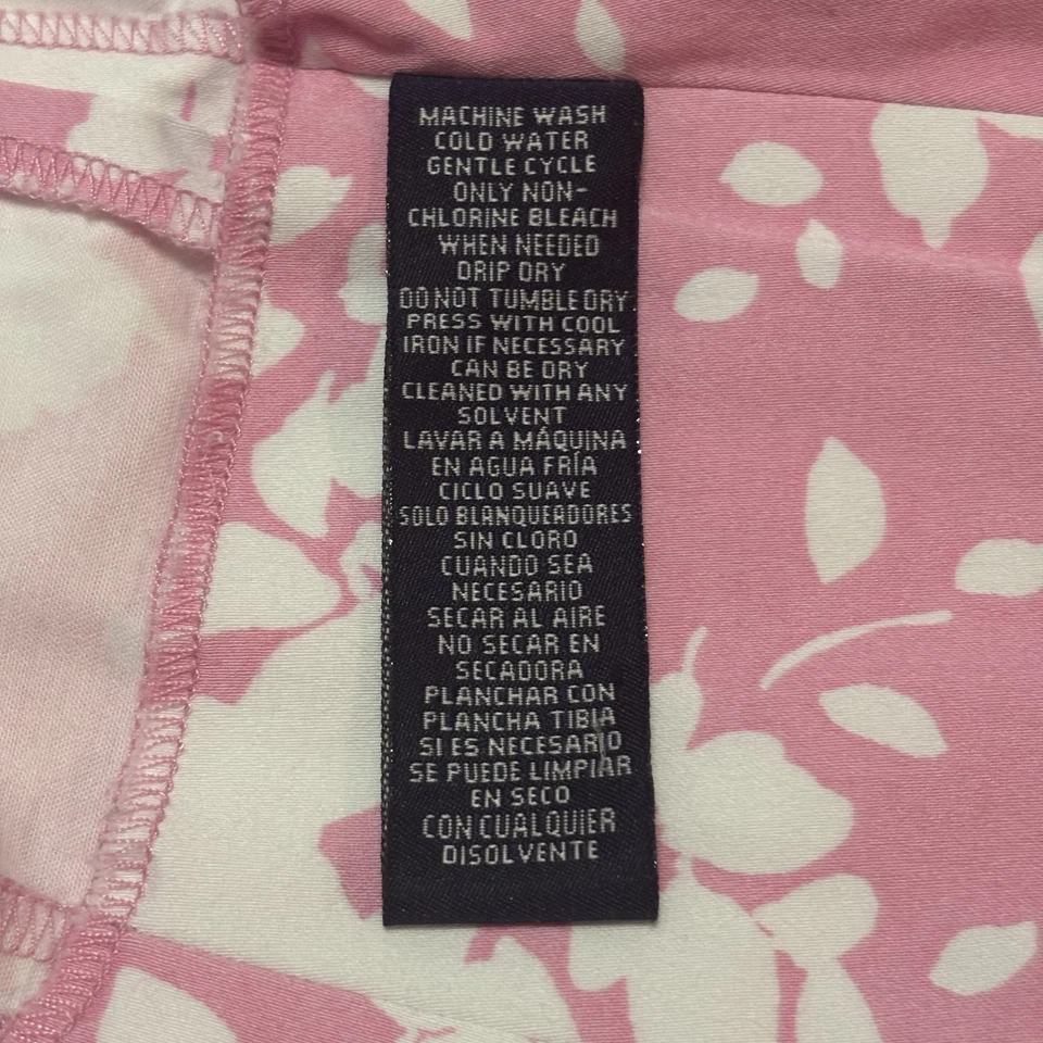 Vestido Jones New York Rosa Floral Ajustado Cambio Cottagecore Botánico Verano Talla 12 Foto 4 de 4