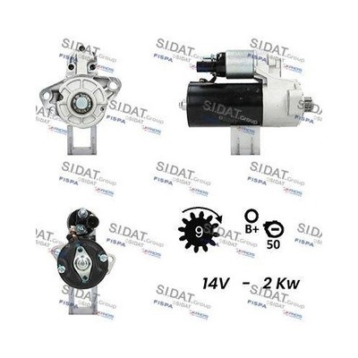 Starter Sidat S12BH0252A2 für Audi Seat Skoda VW Vag