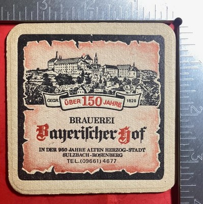 Hotel Bayerischer Hof in Munich 3.5 INCH SQUARE BEER COASTER