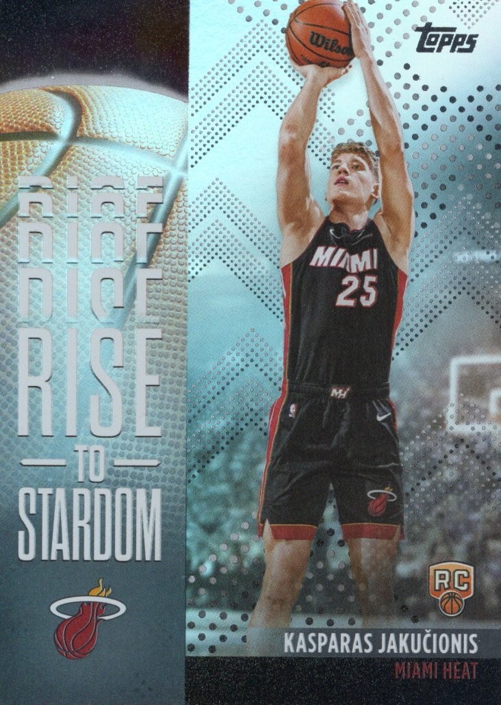 2025-26 Topps - Rise to Stardom Kasparas Jakucionis #RTS-20 Rainbow Foilboard...