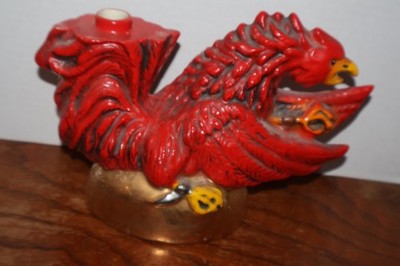 1970 Ezra Brooks Rooster South Carolina Gamecocks Kentucky Bourbon Decanter