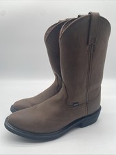Brown Leather JUSTIN Cowboy Western Boots Style JB 1100 Men's Size 9.5D