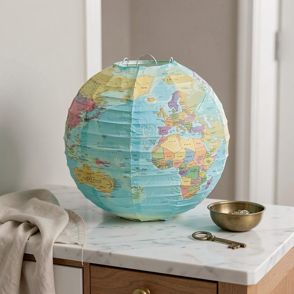 Earth Pro Map 30 pcs Earth Globe Hanging Paper Lanterns, Earth Map Decoration | eBay ...