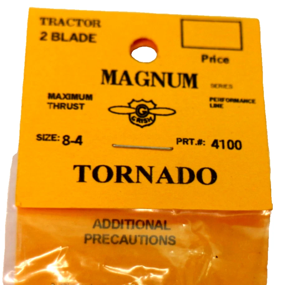Hélice de 2 palas para tractor Tornado tamaño 8-4 parte #4100 nueva en paquete Foto 2 de 4