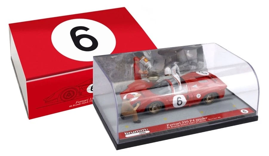 Brumm S25/09 Ferrari 330 P4 #6 2nd BOAC 6hr 1967 'Driver Swap' - 1/43 Scale - Image 4 of 4