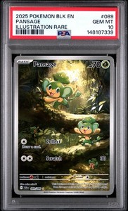 Pansage 089/086 Black Bolt Illustration Rare Holo