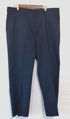 Haggar Men's Dress Pants Flat Front 40x29 Navy Classic fit Business Work