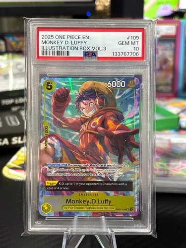 Monkey D Luffy (Illustration Box Vol. 3 Promo) #OP07-109 - PSA 10