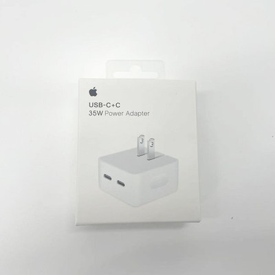 US Stock Apple 35W USB-C+C Port Compact Power Adapter