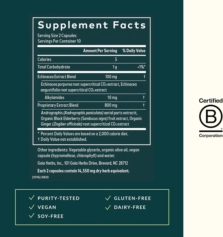 Gaia Herbs Quick Defense - Fast-Acting Immune Support Supplement - Image 3 of 4