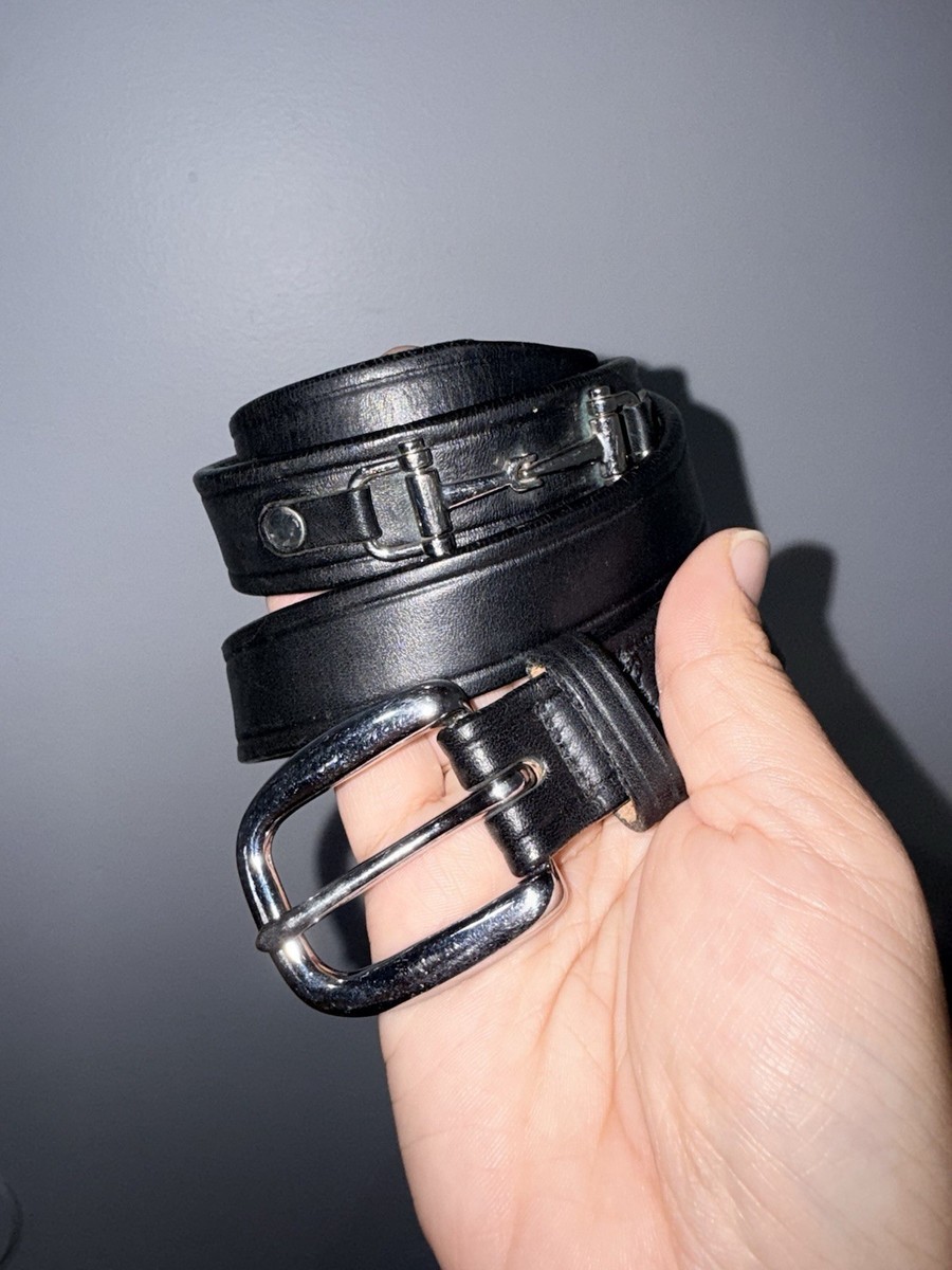 新品 30インチ TORY leather BIT western belt Equestrian Tory English Bridle Leather Bit Belt - Size 30 - Black