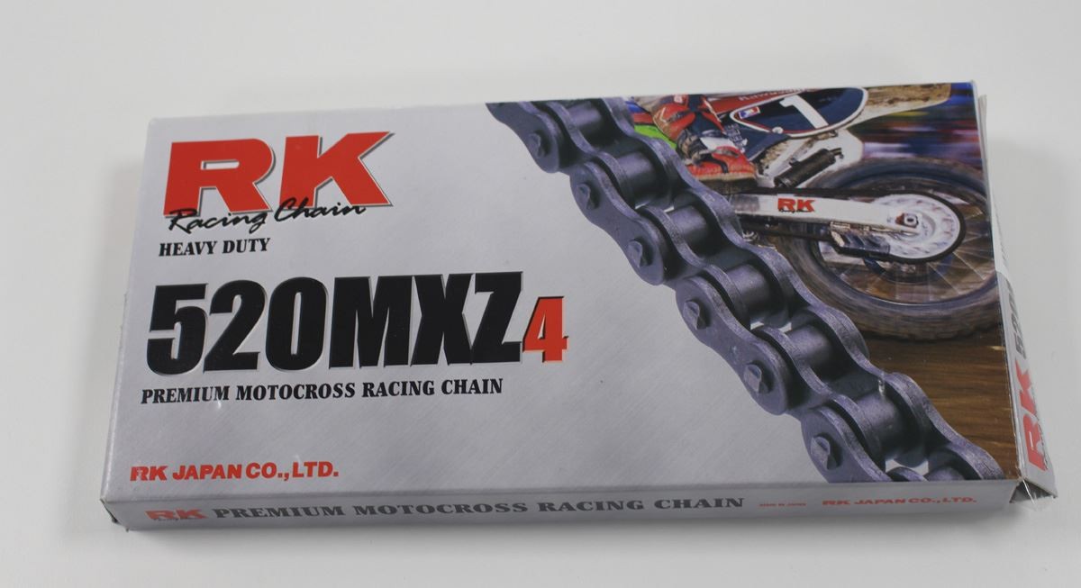 RK 520 MXZ4 CHAIN BLACK 124 LINK PREMIUM MX/MOTOCROSS