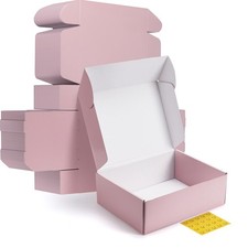 12x9x4 inches Boxes Set of 20, Pink Medium Corrugated Cardboard Gift Mailer