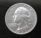 1953-S  25c SILVER  Washington Quarter  XF     Low Mintage 14.0m    (R001)