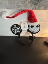 NWT Disney Parks Nightmare Before Christmas Santa Jack Ears Headband NEW