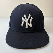 New York Yankees Hat Cap New Era 59Fifty Cool Base Mens 7 5/8 Polyester Blue
