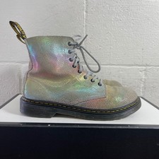 Dr. Martens 1460 Pascal Rainbow Glitter Sparkle Boots Lace up Kids Girls 5 US