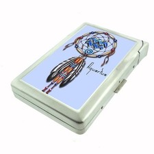 Funda para Cigarrillos Atrapasueños Acuario con Encendedor Porta Identificación Billetera D261 De Colección