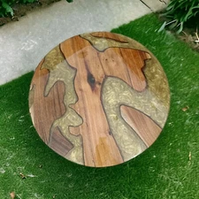 55" Circle Epoxy Table Top / Wooden Table Top / Resin River Home Decor