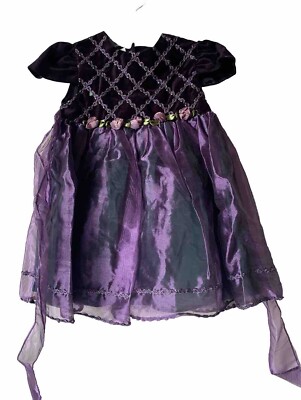 open lace back dress 3T Carter's L/S purple butterfly boho dress  Young Ones Kids Resale Store