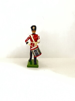 W Britain Royal Welsh Fusiliers 54mm Side Drummer Player Metall Figur (199) 1986